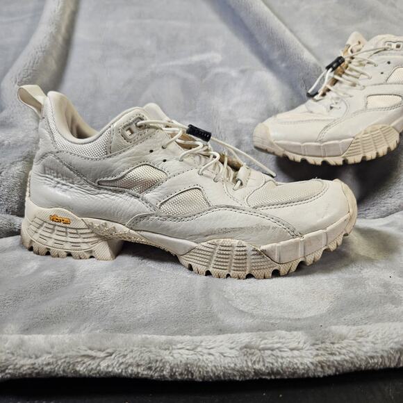 Brandblack Womens 8.5 Leather Trail Shoes Vibram Sole White - Picture 2 of 10